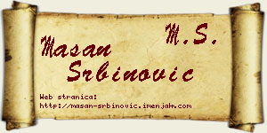 Mašan Srbinović vizit kartica